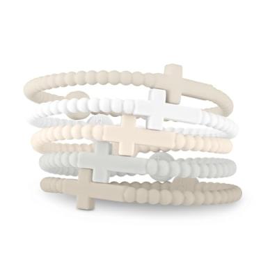 Imagem de Ryan & Rose Pulseiras Jesus - Pulseira de silicone com cruz, Extra Small, Silicone