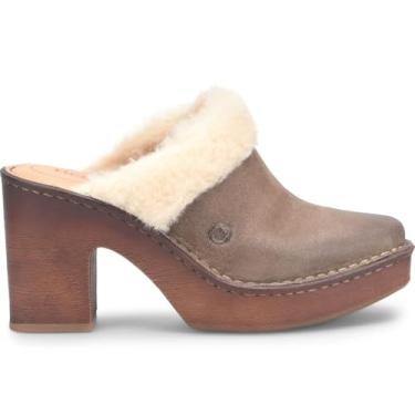 Imagem de BORN Tamanco feminino Hope de couro, Cinzento-acastanhado, 40 BR