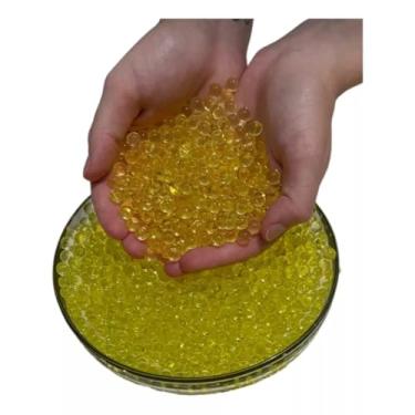 Imagem de Bolinhas de Gel que Crescem na Água Ideal para Decoração de Vasos Festas, Plantas e Artesanato 20g cada - Brucaro Prime (Amarelo)