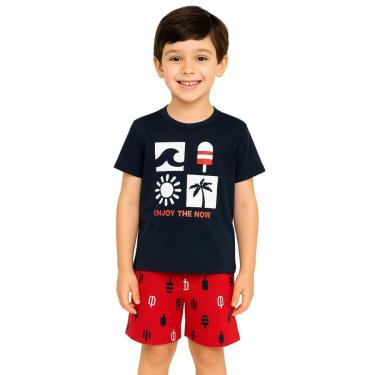 Imagem de Conjunto Infantil Menino Blusa e Bermuda Kyly-Masculino