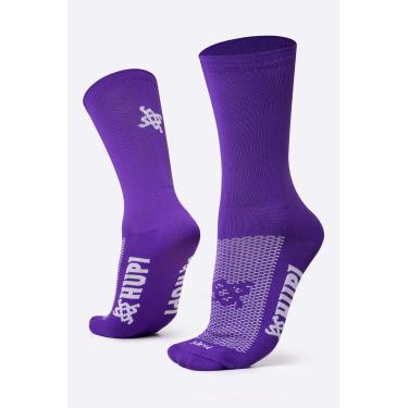 Imagem de Meia HUPI Lisa Roxa 1 Par Cano Médio Corrida Bike, Cor: Roxa, Tamanho único 36-42