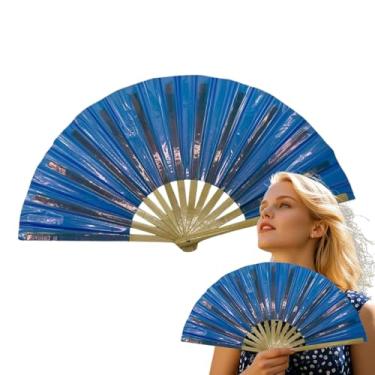 Imagem de Ventilador de mão dobrável | Adereços para leques dobráveis femininos - adereços de foto japonesa chinesa, acessórios de com molduras de para dança, cosplay, decorações de festa