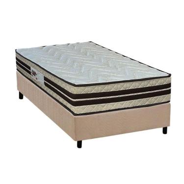 Imagem de Cama Box Solteiro: Colchão Espuma D45 Paropas Ag65 Confort New + Base Crc Suede Clean (88x188)