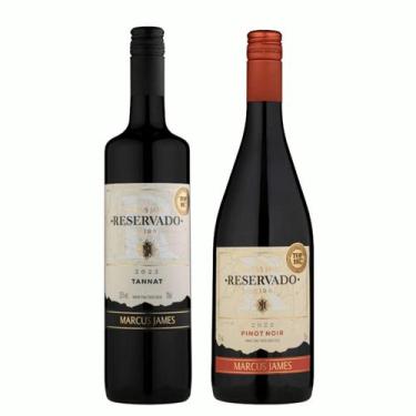Imagem de Kit 2 Vinho Tinto Tannat e Pinot Noir Marcus James 750ml Vinicula Auro