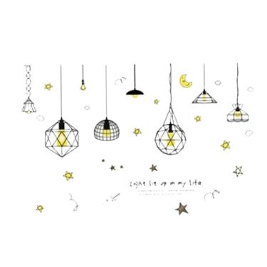 Imagem de Ｂｅｓｇａ Adesivo de Parede Criativo, Papel de Parede Decorativo, Fácil de Limpar, Decalques de Parede Removíveis para Sala de Jantar, Quarto, Sala de Estar, Sa, Lustre