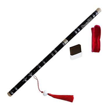 Imagem de Flauta de bambu chinesa instrumentos musicais tradicionais bambu Dizi chave de C D E F G Bb EB flauta transversal (cor: 7)