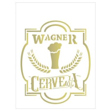 Imagem de Stencil de Acetato para Pintura 15x20 Rotulo Cerveja Opa 2046