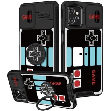 Imagem de Funermei Capa para Moto G Power 5G 2023 - Capa de telefone feminina bonita estética console de jogos design exclusivo com capa de câmera e suporte de anel Funda para Motorola G Stylus 5G 2023