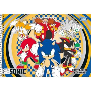 Imagem de Caderno de Desenho SONIC TILIBRA - 80 Folhas (Personagens)