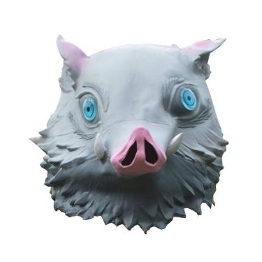 Imagem de Máscara Cosplay Hashibira Inosuke Latex Full Face para o Halloween