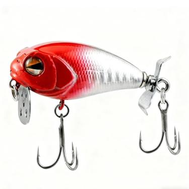 Imagem de XOSQEF Principais iscas de pesca aquática, iscas artificiais flutuantes em forma de hélice para água doce ou salgada, iscas flutuantes para robalo e peixe-gato