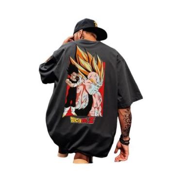 Imagem de Camiseta Unissex Dragon Ball Vegeta Verão Harajuku Vintage Y2k Casual 