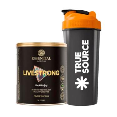 Imagem de LiveStrong – Essential Nutrition | Proteína Vegana Hidrolisada da Fava (PeptiStrong™) | Sem Açúcar, Sem Glúten, Sem Lactose | Sabores Variados + Coqueteleira (Frutas Tropicais)