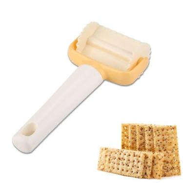 Imagem de Cortadores de biscoito rolantes, cortadores de biscoito de massa, cortador de rolo de biscoito, cortador frisado, ferramenta de pastelaria, cortador quadrado de rolamento, cortador de ravioli (grande)