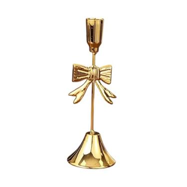 Imagem de Baoblaze Suporte de vela de metal, castiçal de ferro artístico, ornamento para lareira, festa de aniversário, decoração de mesa e casa, M