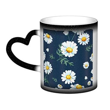 Imagem de Daisy Fun Xícara de café, mágica, sensível ao calor, cor que muda de cor, 12 Oz, para café/chá/leite/cacau, para adolescente/aniversário/festival/presentes