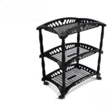 Imagem de Prateleira de armazenamento ajustavel para organizar e acomodar, pratica, versatil,preta,