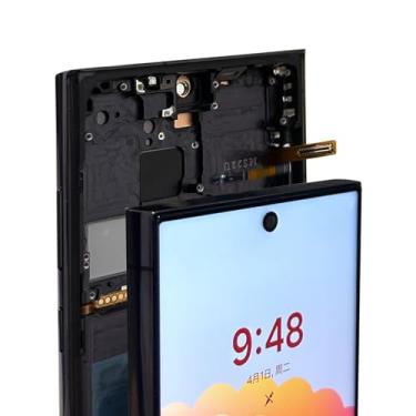 Imagem de Tela de substituição S22 Ultra com moldura, tela LCD embutida Samsung para Galaxy S22 Ultra, SM-S908B SM-S908U SM-S908A (versão TFT, sem impressão Frnger)