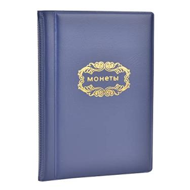 Imagem de AYNEFY Livro de Coleção de álbuns Com 120 Bolsos, 10 Páginas, Porta-dinheiro Compacto para Colecionadores, álbum de Exibição de Tamanho Pequeno (Azul)