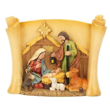 Imagem de Generic Escultura ornamental da Sagrada Família em resina, estatueta para lareira, escritório ou mesa.