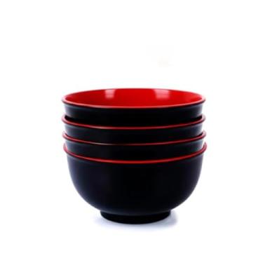 Imagem de Kit 12 Tigelas de Melamina com Colher - Bowl Oriental 1L para Restaurante Japonês (Não Inclui Organizador de Talheres)(Kit 4 Unidades 33% 0FF)