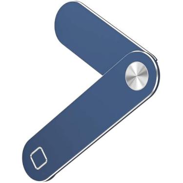 Imagem de Suporte para laptop, suporte magnético de montagem lateral, suporte de expansão portátil dobrável para monitor de computador (azul)