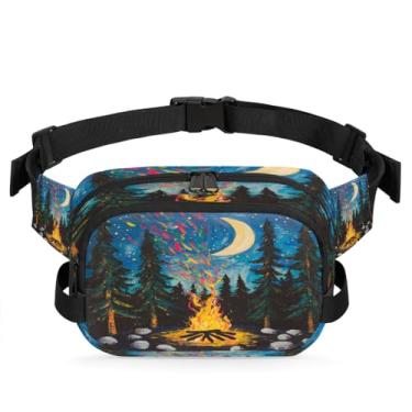 Imagem de Pochete colorida de arte de caminhão para mulheres e homens com alça ajustável, bolsa transversal, bolsa de peito, bolsa de bumbum, Cor 3