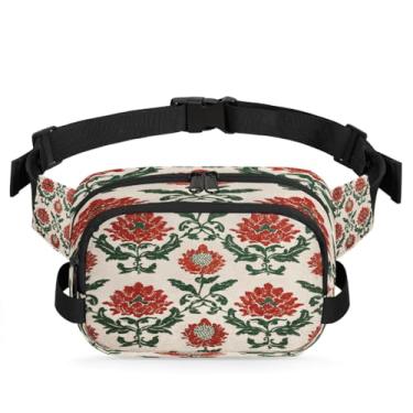 Imagem de Pochete de jardim com flores de primavera para mulheres e homens com alça ajustável, bolsa transversal, bolsa de peito, bolsa tiracolo, Cor 9