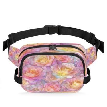 Imagem de Pochete colorida de animais de morcego para mulheres e homens com alça ajustável, bolsa transversal, bolsa de peito, bolsa tiracolo, Cor 20