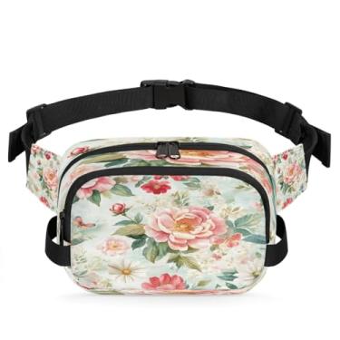 Imagem de Pochete abstrata de mármore rosa para mulheres e homens com alça ajustável, bolsa transversal, bolsa de peito, bolsa tiracolo, Cor 25