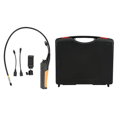 Imagem de LiebeWH Endoscópio Industrial Pipeline Borescópio Inspeção Câmera de Tela HD Luzes LED Endoscópio Industrial Semirrígido Automotivo, Com Câmera de Tela Digital, Banco de Potência Dobrável, para