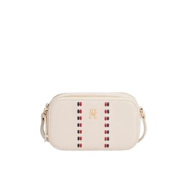 Imagem de Tommy Hilfiger Bolsa feminina atemporal para câmera, creme macio, tamanho único