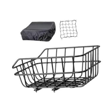Imagem de Dynwave Cesto traseiro para bicicleta, e com estrutura de metal, para guardar objetos e transportar cargas. Removível ideal para bicicletas