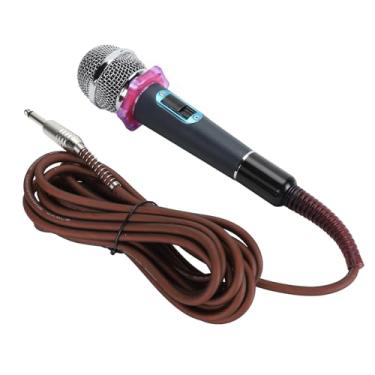 Imagem de Generic Microfone Vocal Dinâmico, Interface XLR de 3 Pinos, Captador Em Formato de Coração, Cabeça de Malha de Metal, Som Claro, Cabeça de Som Reforçada, Microfone Portátil Com Fio para karaokê (Azul)