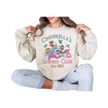 Imagem de Moletom Feminino Da Cinderela Do Disneyland Outono Inverno Moda Casual
