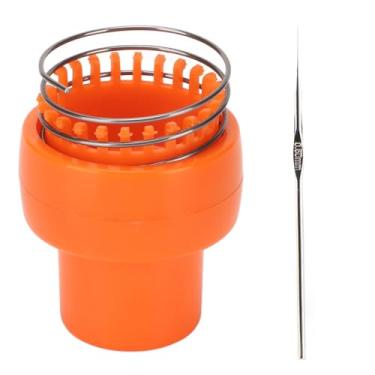 Imagem de Máquina de tricô de crochê com função de liberação automática laranja ferramenta prática de tricô para projetos de artesanato DIY