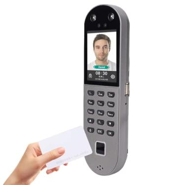 Imagem de Luocute Relógio de Ponto Biométrico, de Atendimento Com Reconhecimento de Impressão Digital Facial, Reconhecimento de Senha/cartão de Identificação Com Tela LCD de 2,4 Polegadas para (plugue da ue)