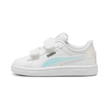 Imagem de Puma Tênis unissex para bebês Smash Hook and Loop, Puma Branco-malva Mist-Puma, prata, 9 Infant