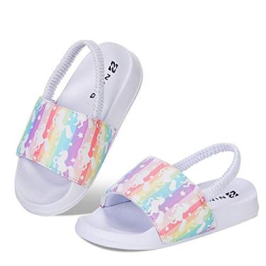 Imagem de Sandália infantil para meninos e meninas da WateLves para nadar na praia e crianças, Unicorn/Rainbow, 9.5-10 Little Kid