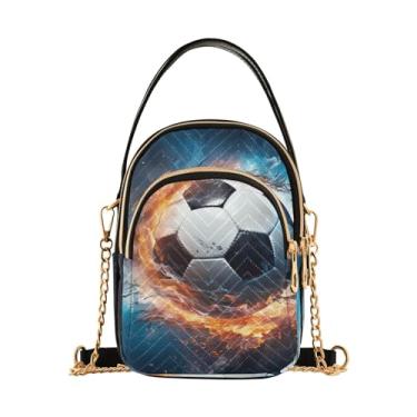 Imagem de GAIGEO Bolsa tiracolo feminina laranjas, bolsa tiracolo moderna, bolsa tiracolo para mulheres, Bola de futebol flutuante e coberta de água 2, One Size
