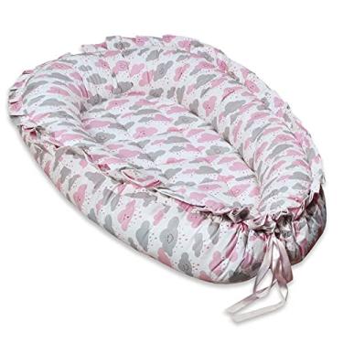 Imagem de Ninho Redutor de Berço para Bebê - Chuva de Benção Rosa