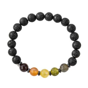 Imagem de Pulseira de pedras naturais com 12 contas do zodíaco, autoproteção, pedra padroeira, uso diário, melhores amigos, presente de aniversário para mãe, amigos, melhores amigas, Pedra