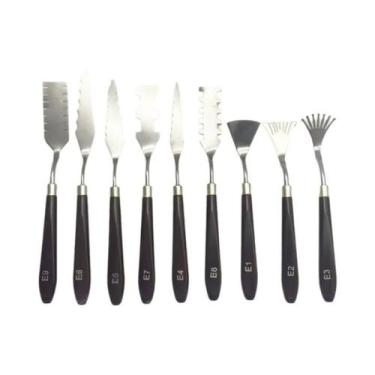 Imagem de Espátula De Aço Inoxidável Com Cabo De Madeira Para Pintura a Óleo, Fa