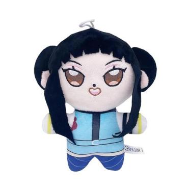 Imagem de Boneco De Pelúcia Tigre Roxo Anime Kpop Demons Hunters Chapéu Preto Mo