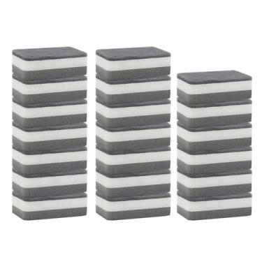 Imagem de SIWOTED 10PC Esponja Lavar Louça Limpe Casa Dupla Face Pote Escova Cozinha Trabalho Doméstico Limpeza Arredondada Três Camadas Esponja Esfregão (Pacote de 20)