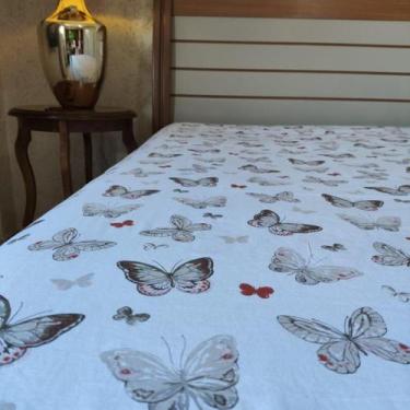 Imagem de LENCOL VIROL CASAL ALGOESTER 180 FIOS Estampa:Borboletas