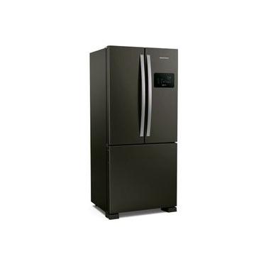 Imagem de Geladeira Brastemp BRO85AE Frost Free French Door com Tecnologia Inverter e Painel Touch 554 Litros - Black Inox