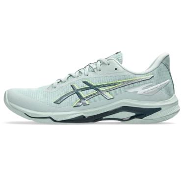 Imagem de ASICS Tênis masculino Netburner Ballistic Ff 4, Pedra líquen/azul-petróleo tranquilo, 40