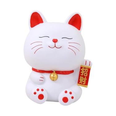 Imagem de WeiLaiKeQi Cofrinho de Gato da Sorte, Estatueta Decorativa, Enfeite Fofo para Mesa, Pote para Economizar Dinheiro, Ideal para Quarto, Escrivaninha, Prateleira,