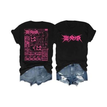Imagem de Camiseta Stray Kids Rock Star Kpop De Manga Curta Com Estampa De Eleme